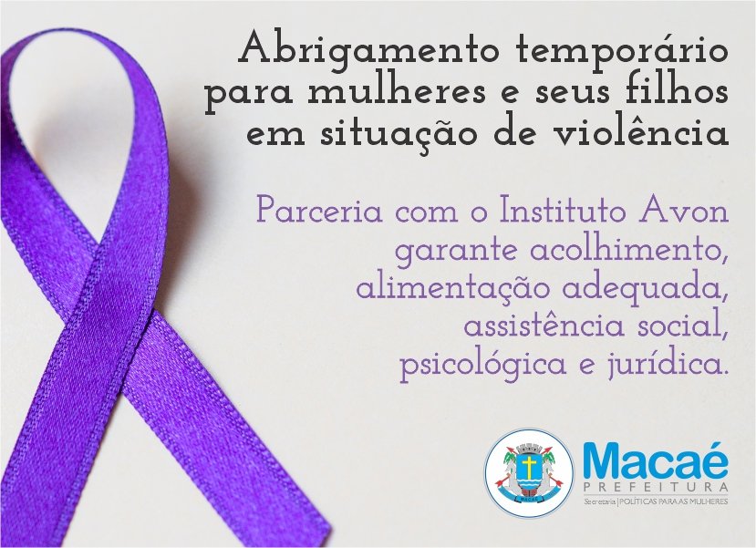 Parceria com Instituto Avon garante abrigamento para mulher em situação de violência